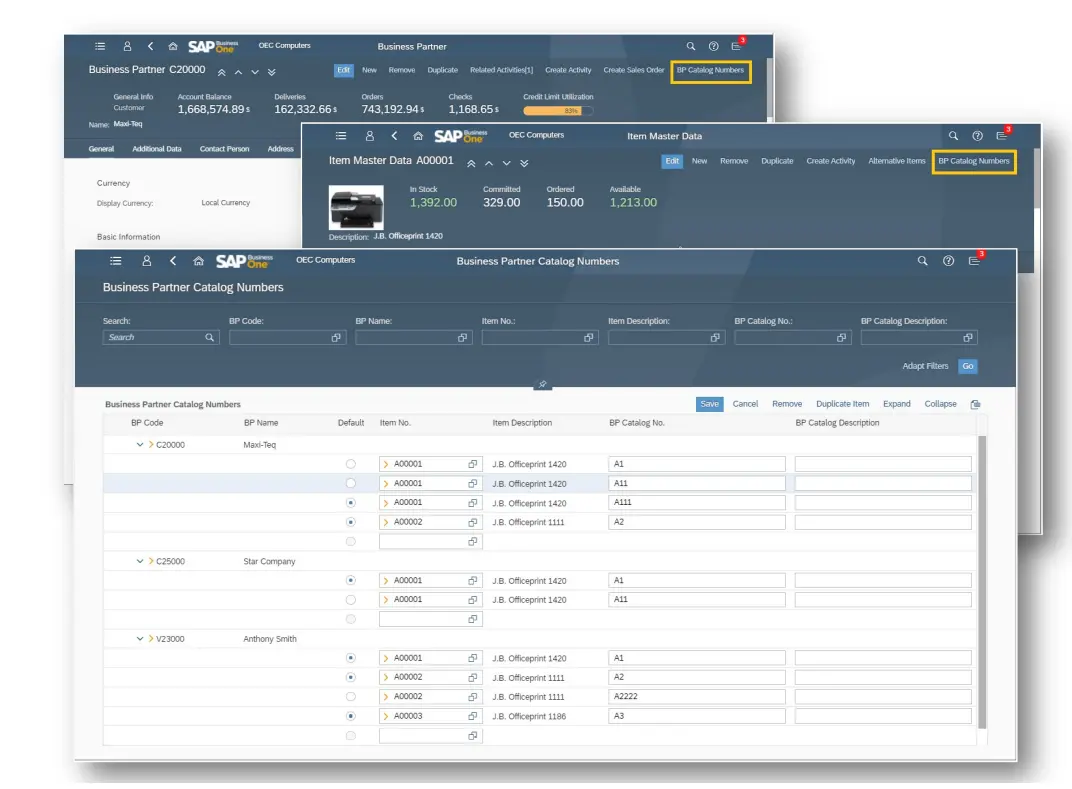 SAP Business One FP2108 Businesspartner Katalog• bob Systemlösungen